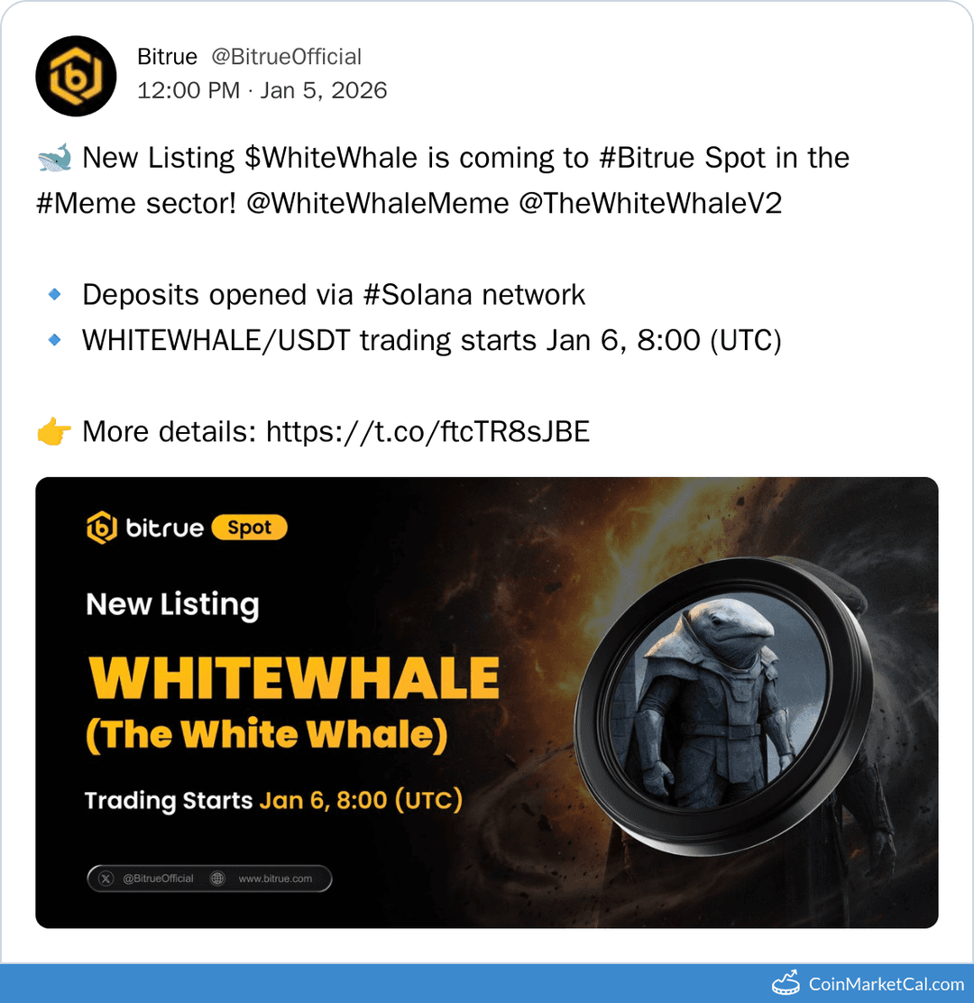 Bitrue Listing The White Whale