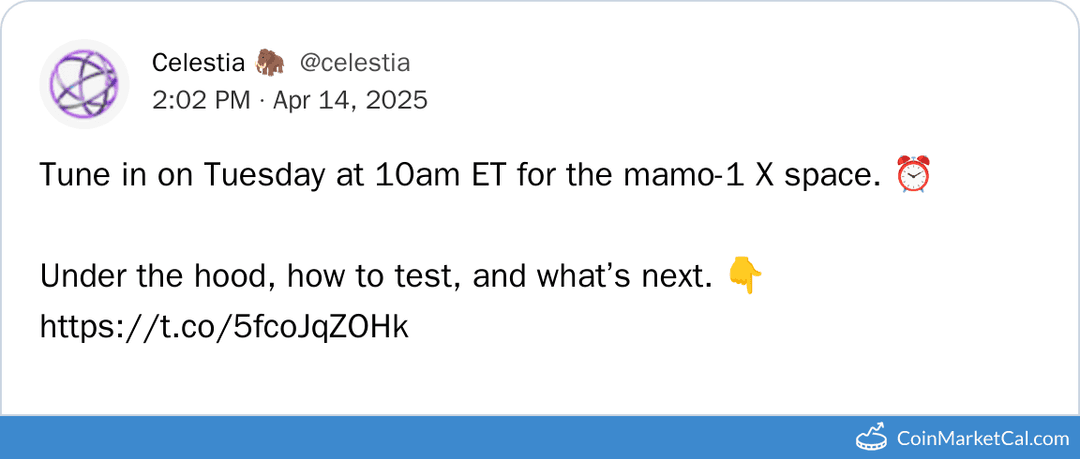 Celestia Mamo-1 X Space