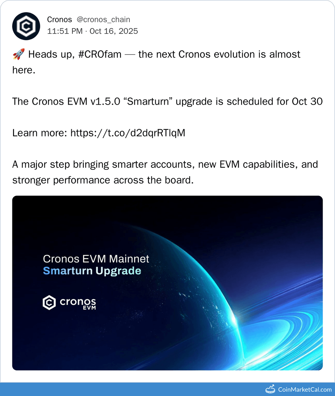 Cronos EVM 1.5.0 "Smarturn" Upgrade