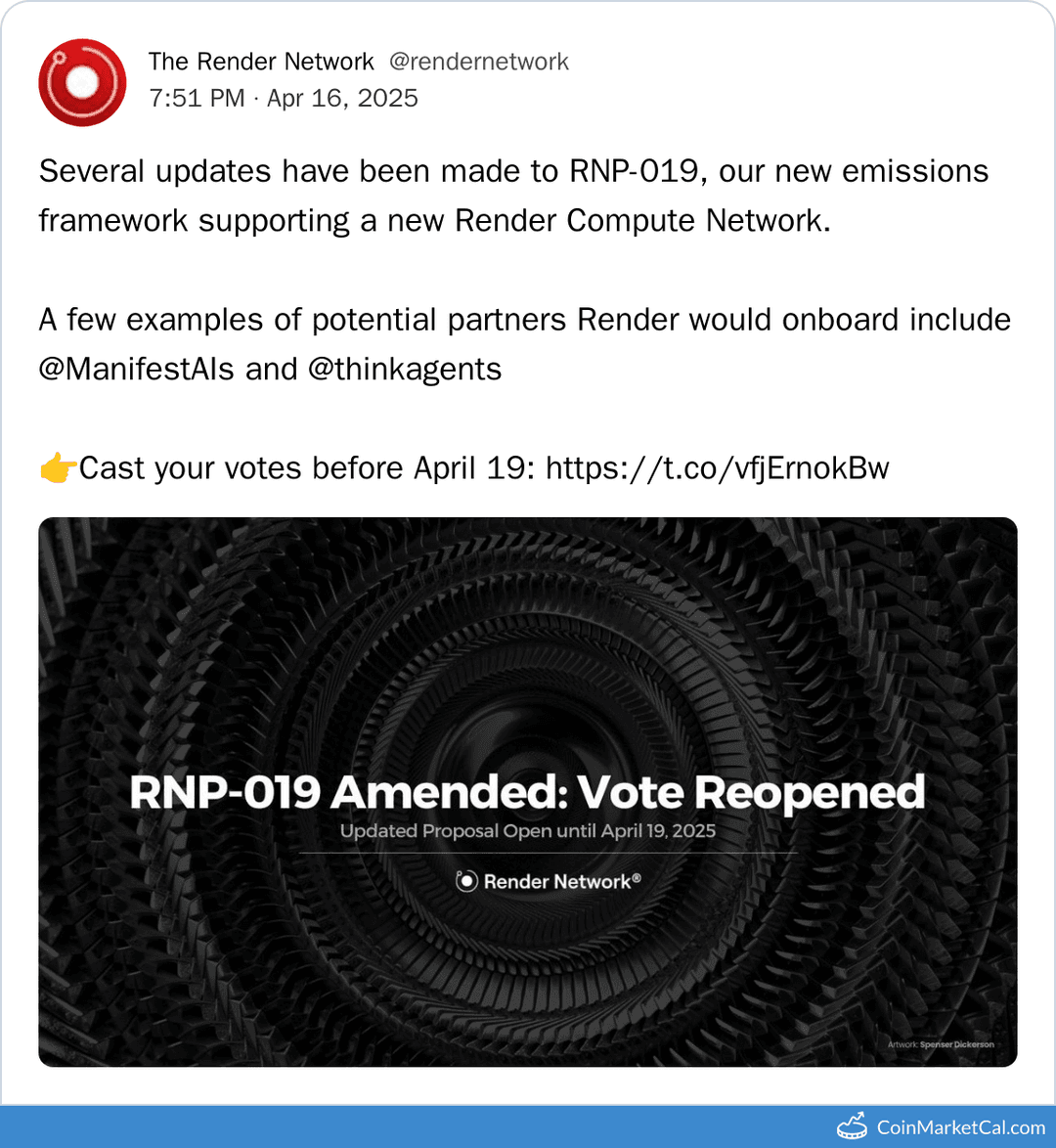 The Render Network RNP-019 Updated Vote