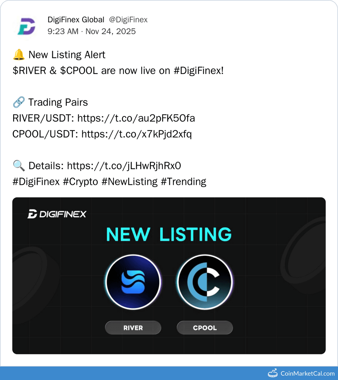 DigiFinex Listing of Clearpool