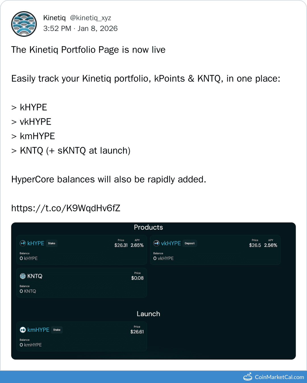 Kinetiq Portfolio Page Launch