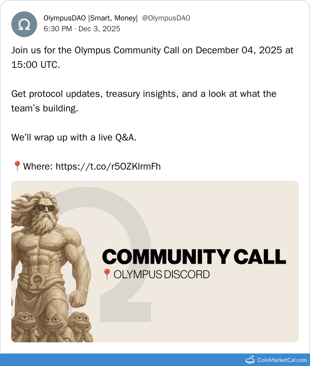 Olympus Community Call & Q&A