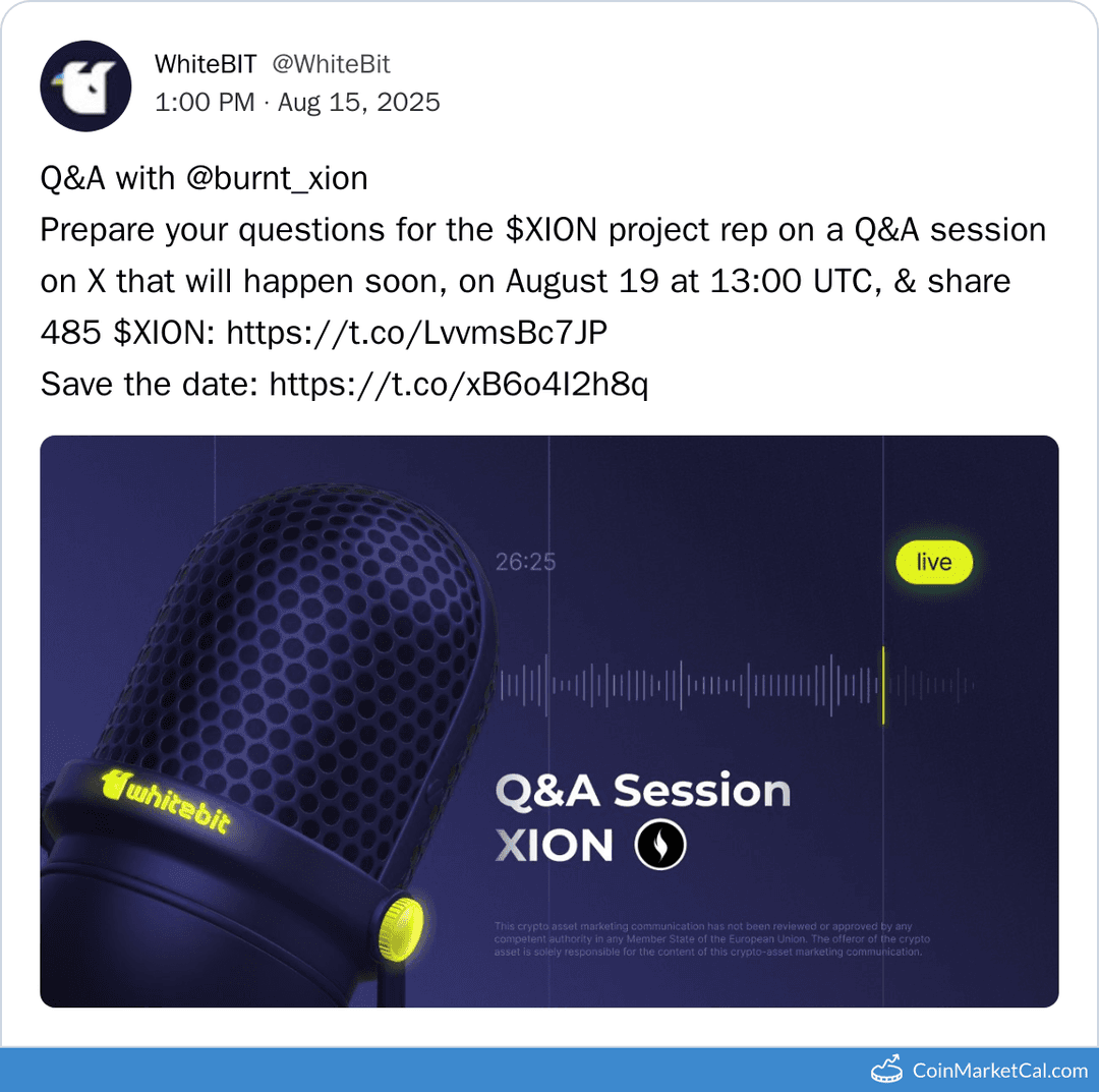 WhiteBit Q&A Session with $XION