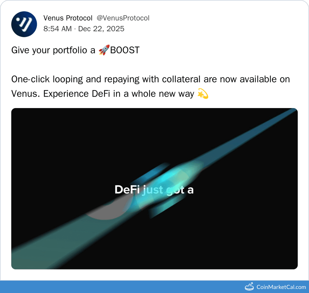 Venus One-Click Looping & Repay Release