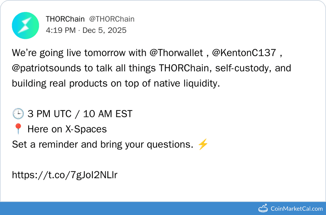 THORChain Community Lounge AMA