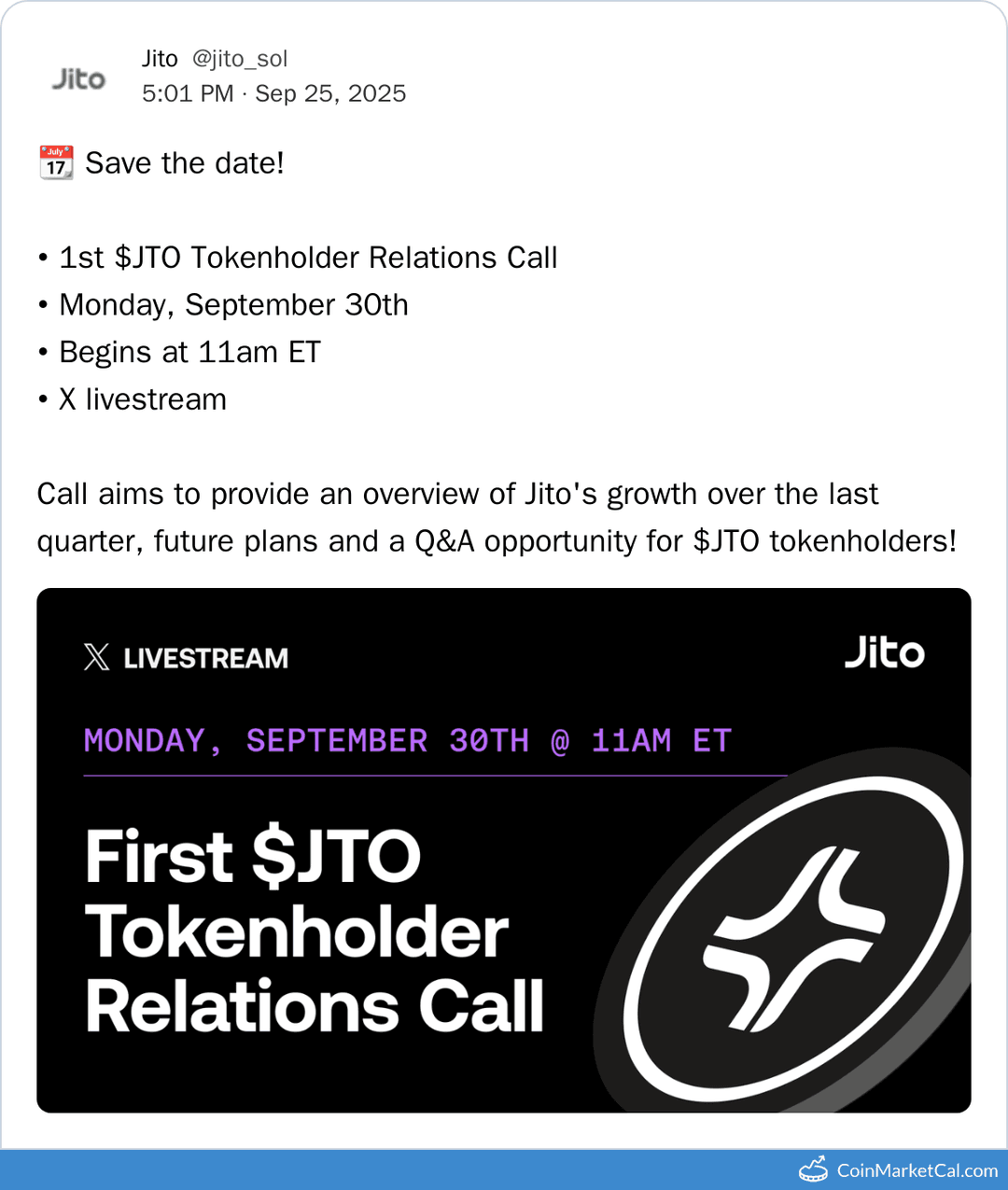 Jito Tokenholder Relations Call