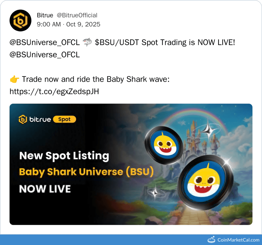 Bitrue Listing Baby Shark Universe