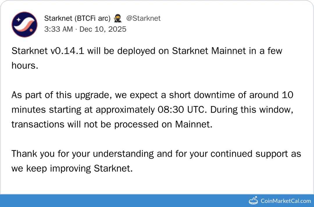 Starknet V0.14.1 Upgrade