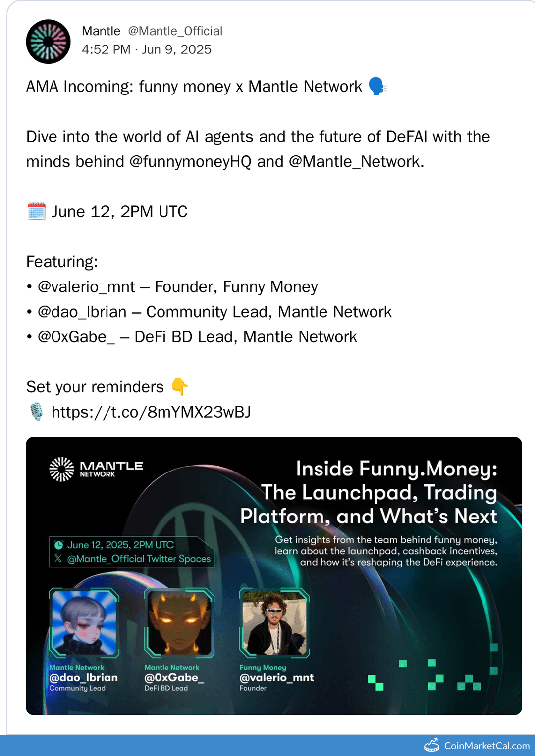 Mantle Network x Funny Money AMA