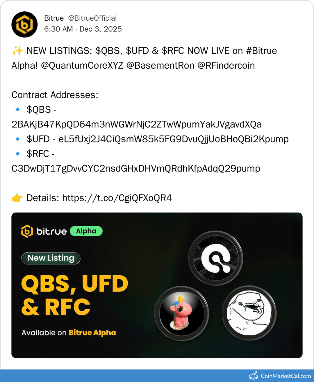 Bitrue Alpha Listing for Retard Finder Coin
