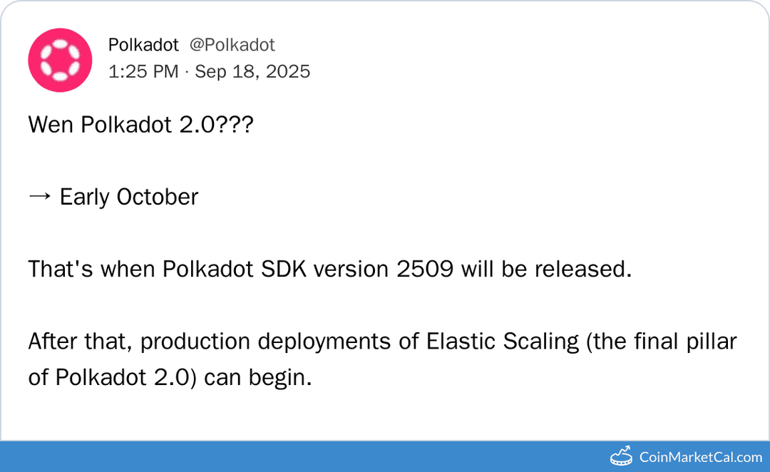 Polkadot Polkadot 2.0 SDK Release
