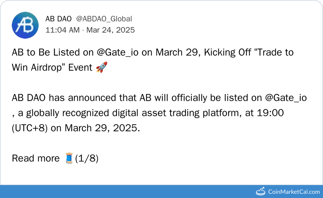 ABDAO_Global (AB) Gate.io Listing