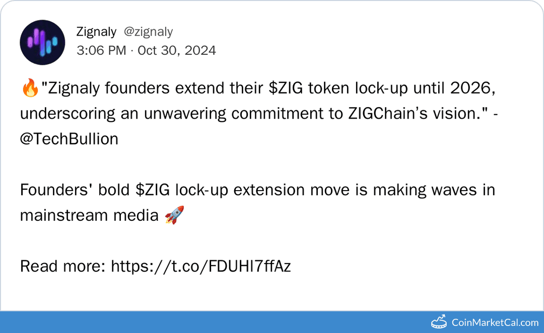 Zignaly Founders Token Lock Extension