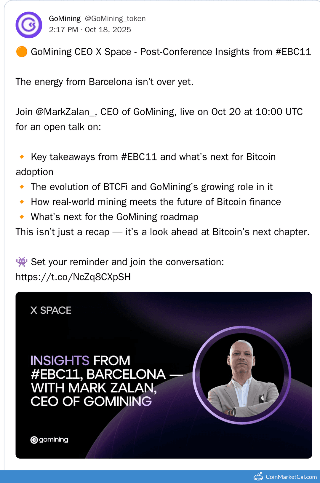 GoMining Token Talk with CEO