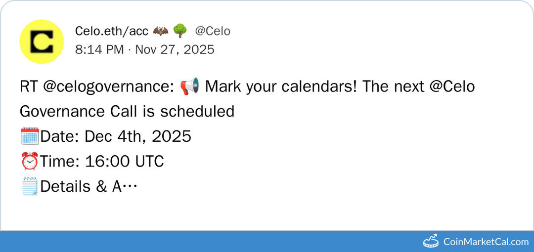 Celo Governance Call