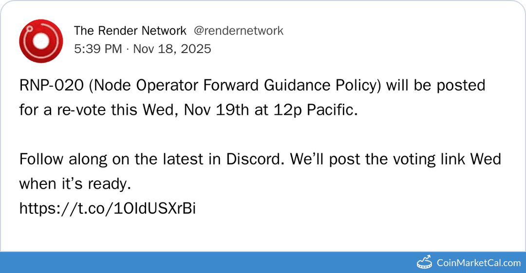 Render RNP-020 Re-vote