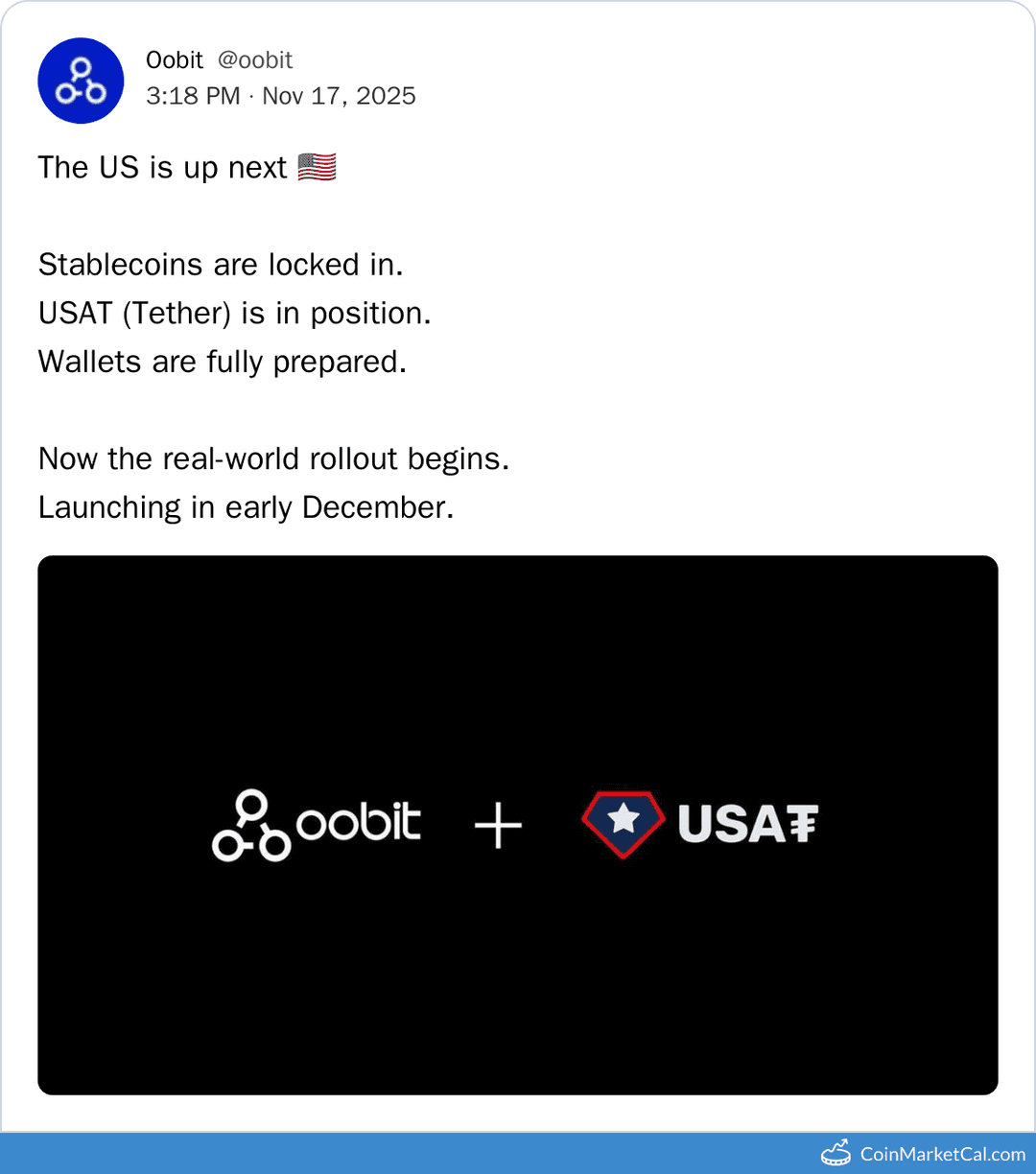 Oobit US Wallet Launch