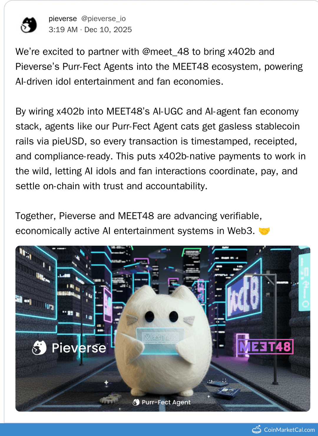 MEET48 & Pieverse Partnership