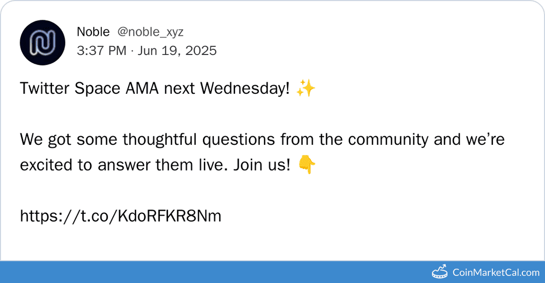 Noble Dollar (USDN) Twitter Space AMA