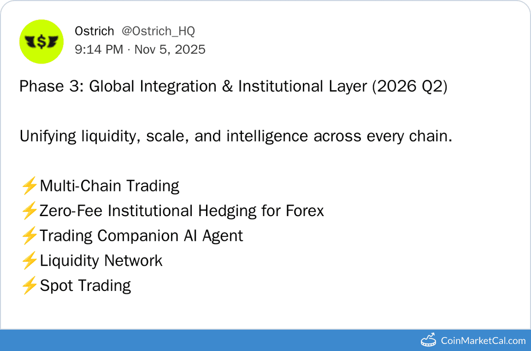 Ostrich Phase 3 Global Launch