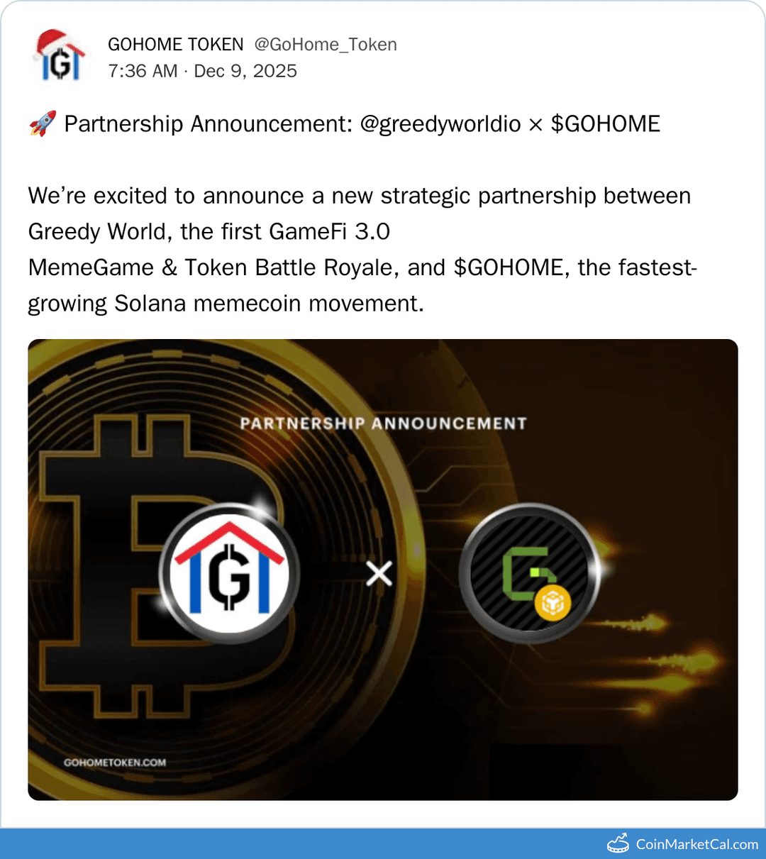 Greedy World and GOHOME Partnership