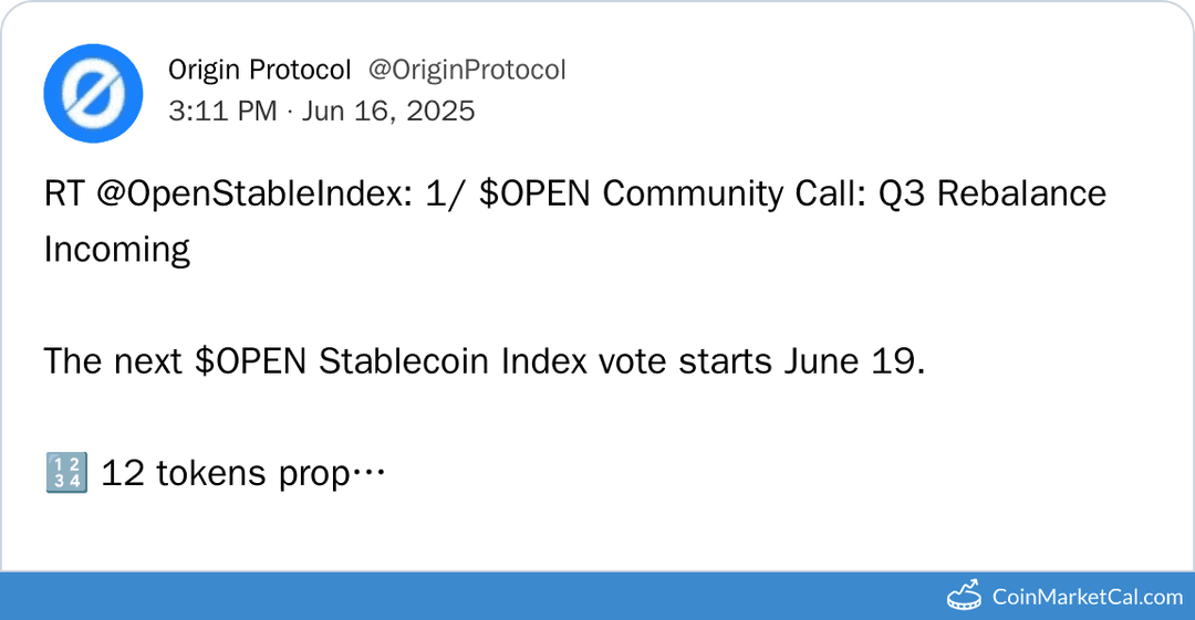 $OPEN Stablecoin Index Q3 Rebalance Snapshot Vote