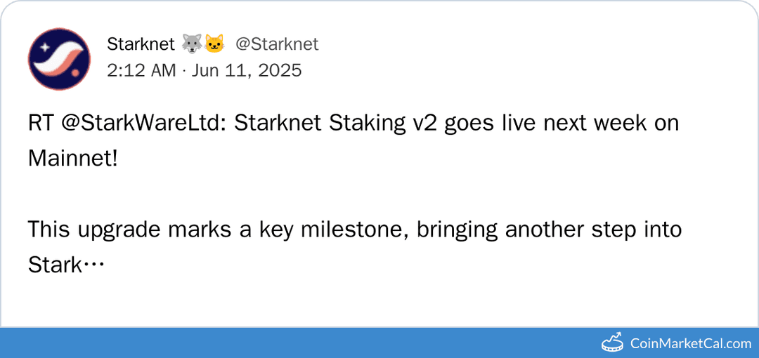 Starknet Staking v2 Launch