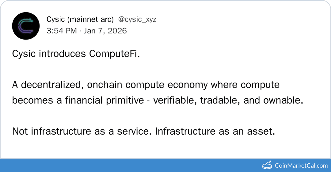 Cysic ComputeFi Launch