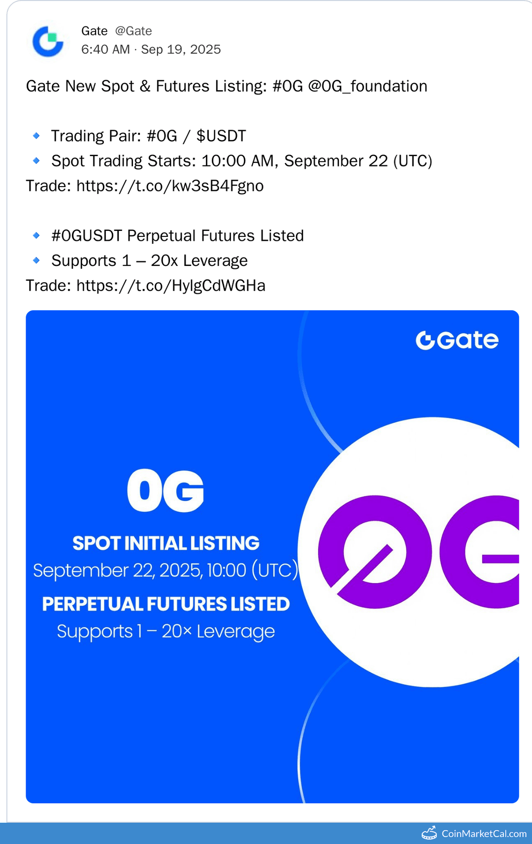 0G Foundation Gate Listing