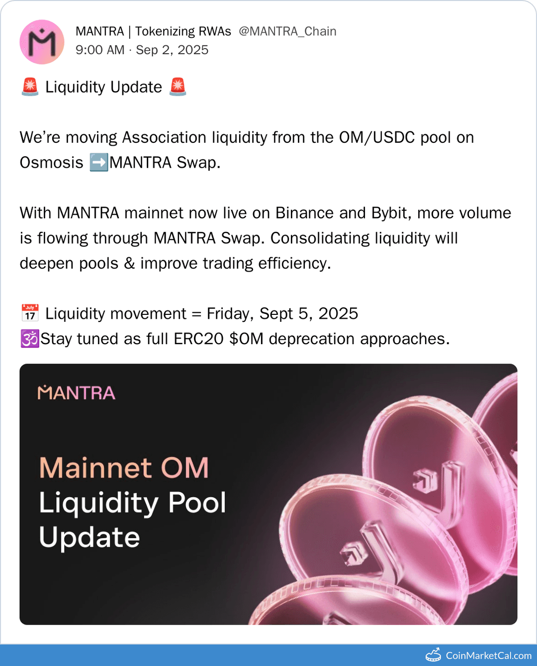 MANTRA OM Liquidity Pool Update