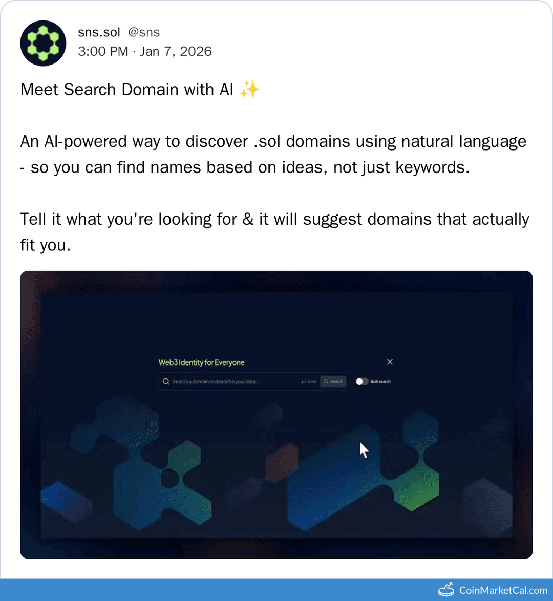 Solana Name Service AI .sol Domain Search