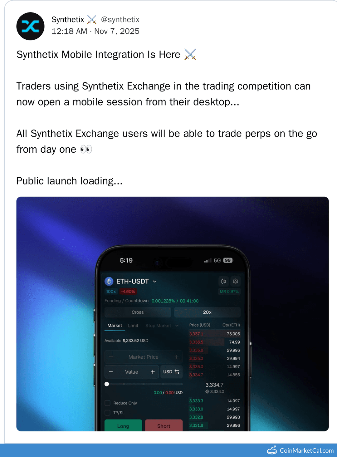 Synthetix Mobile Session Feature Release