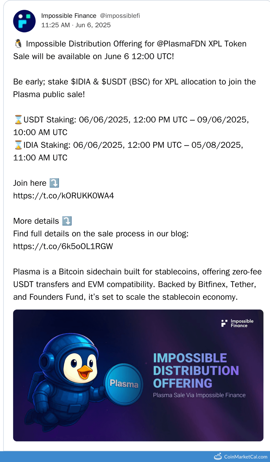 Impossible Distribution Offering
