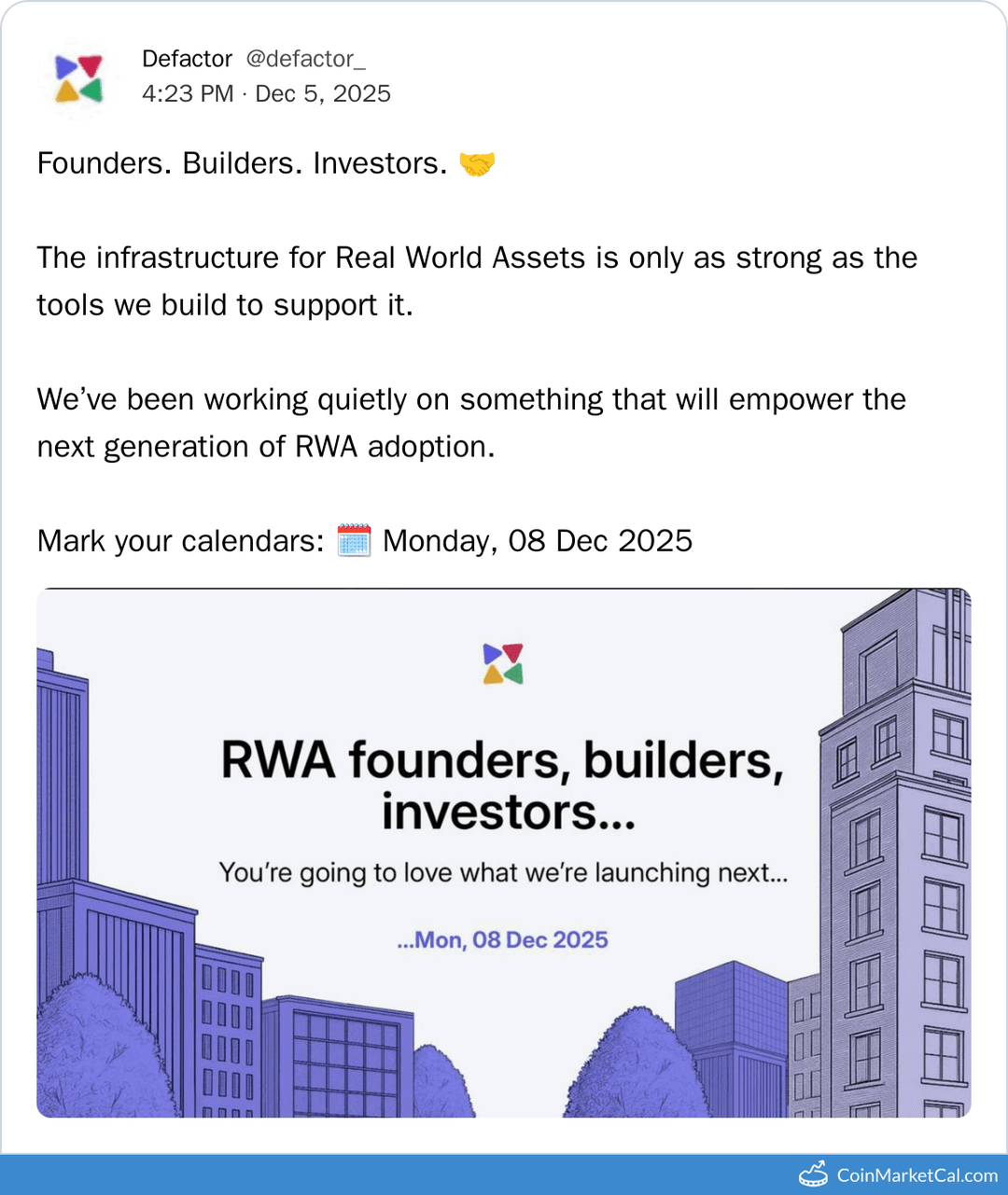 Defactor RWA Announcement