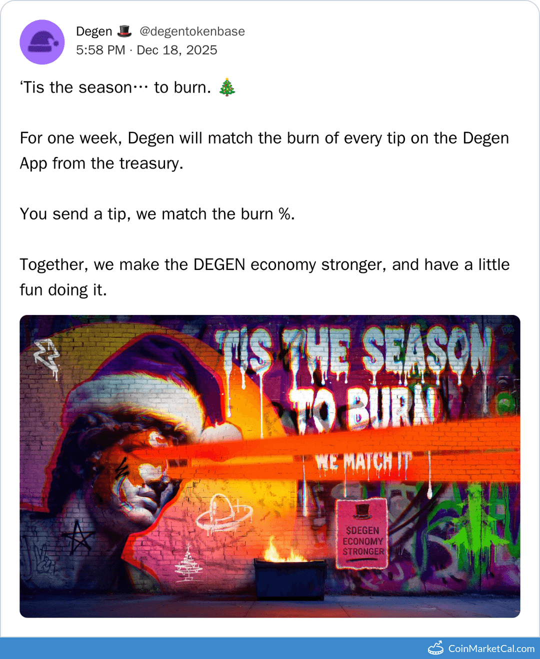 Degen Tip Burn Match Week