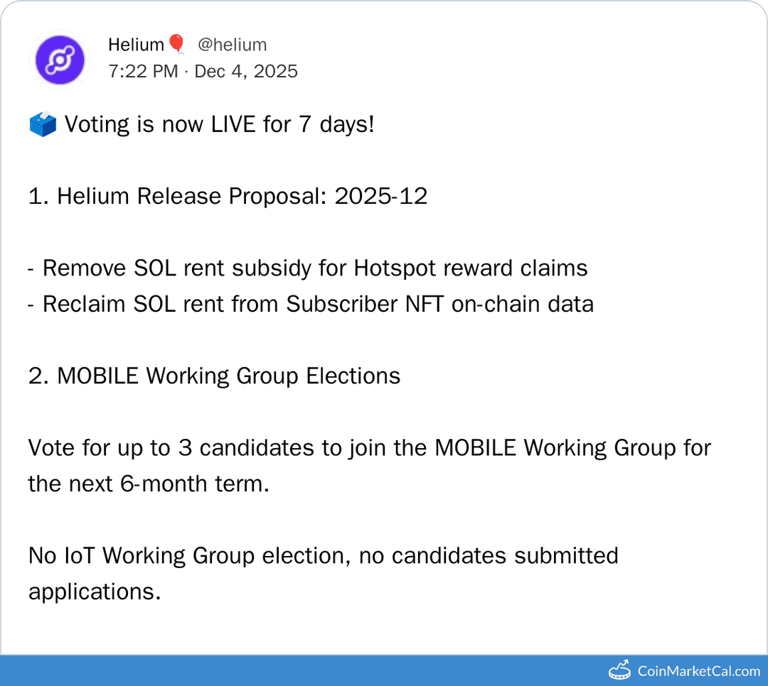 Helium Votes on 2025-12 Proposal and MOBILE WG Elections