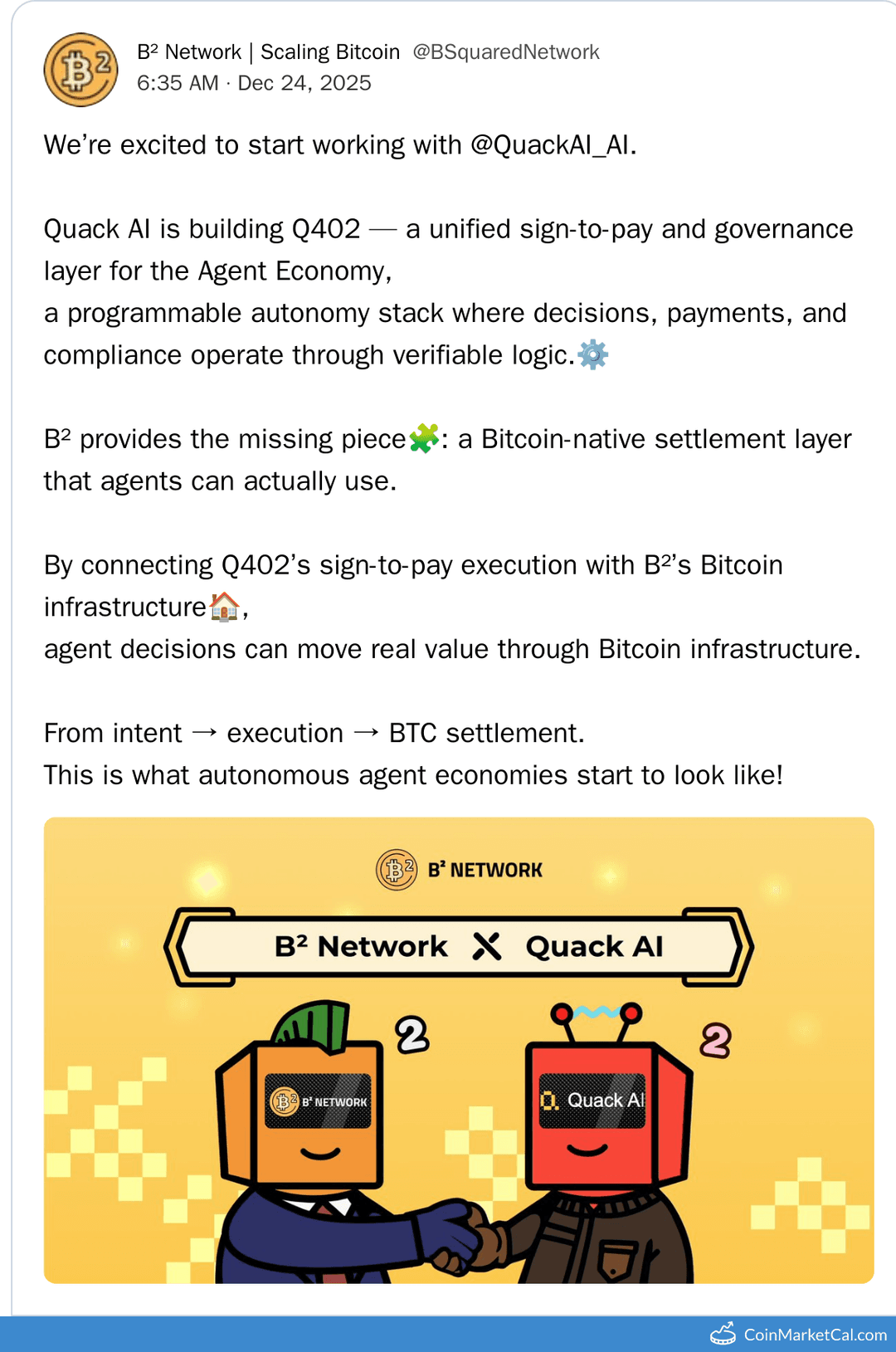 BSquared Network Integration with Quack AI's Q402