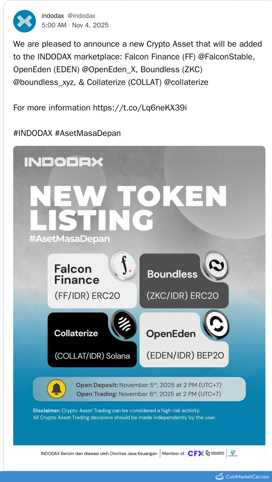 Indodax Indodax Listing