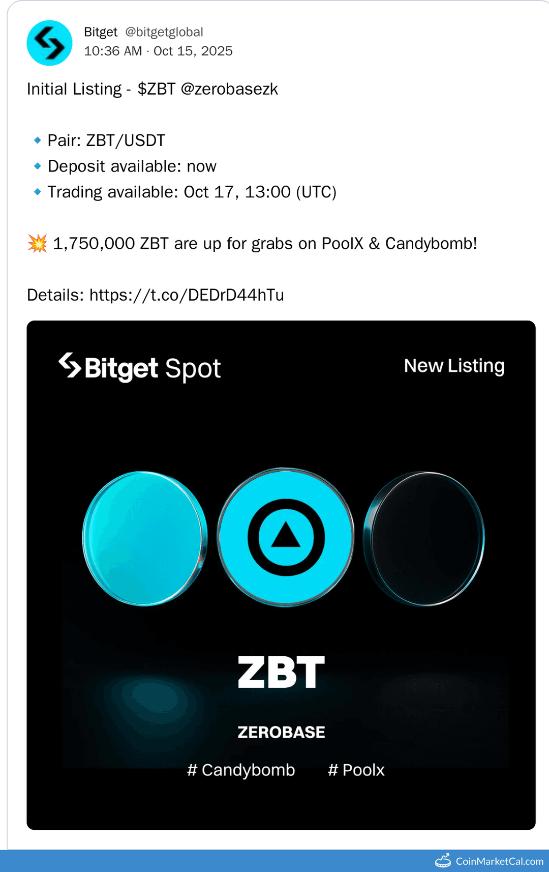 Bitget Listing ZeroBase ZBT/USDT Pair