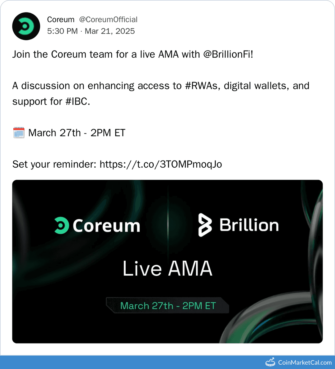 Coreum & Brillion AMA