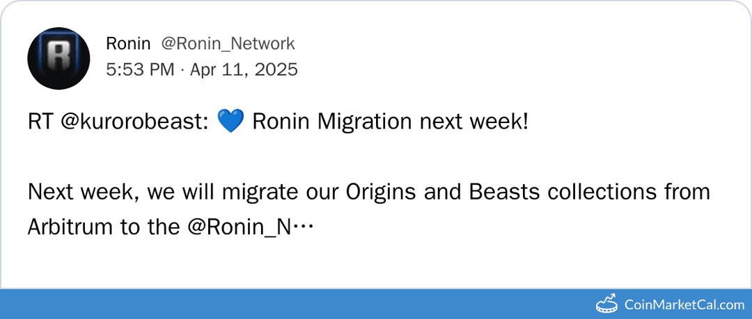 Ronin NFTs "Origins & Beasts" Migration