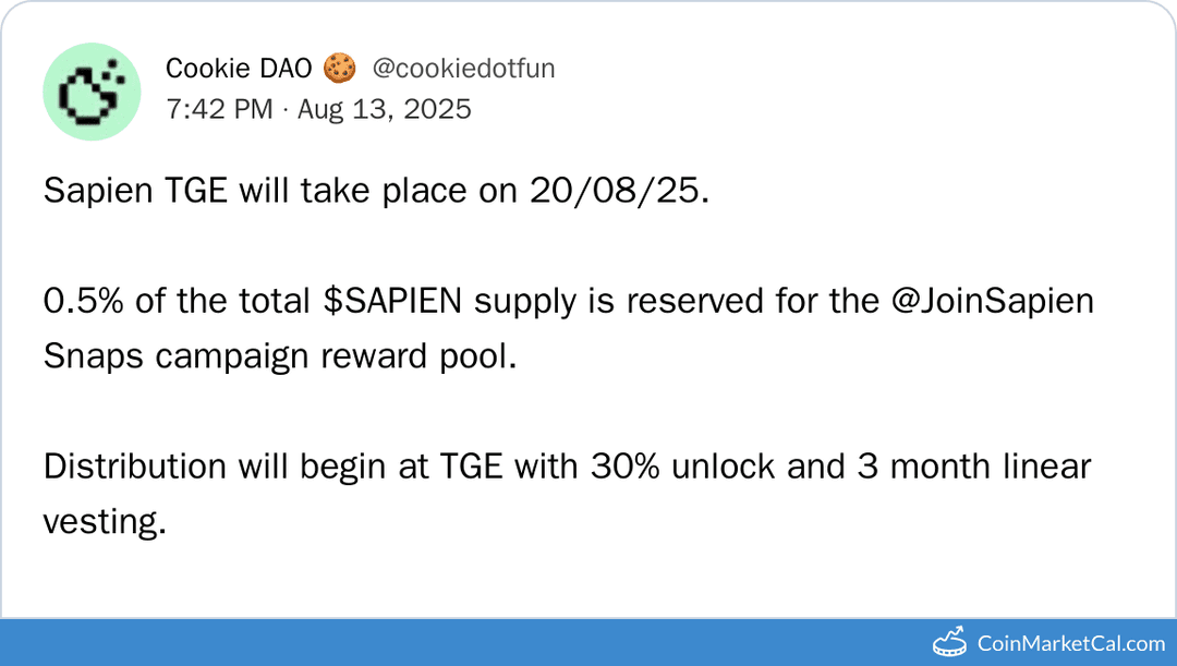 Sapien Token Generation Event