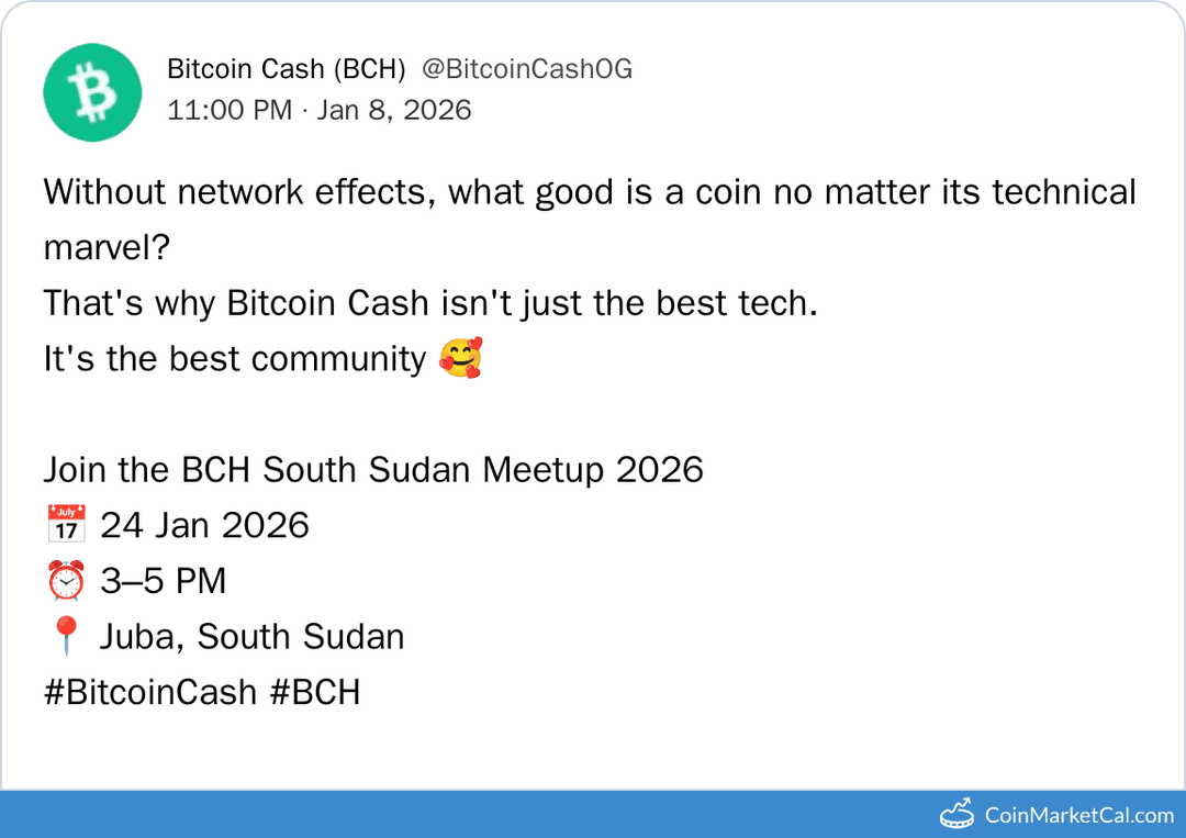 Bitcoin Cash: South Sudan Meetup 2026