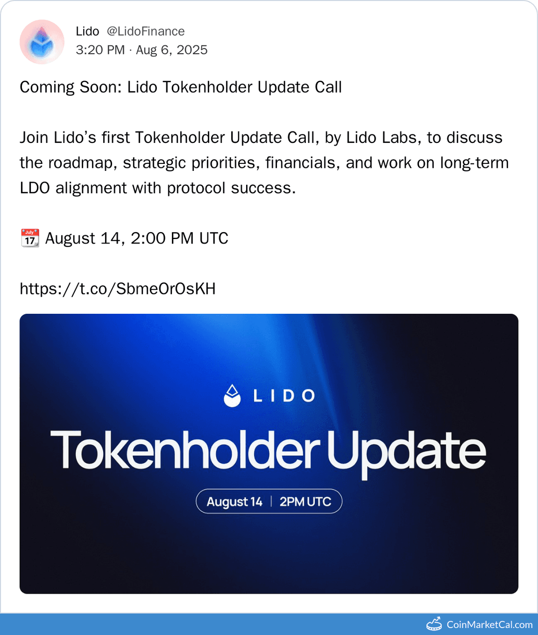 Lido Tokenholder Update Call