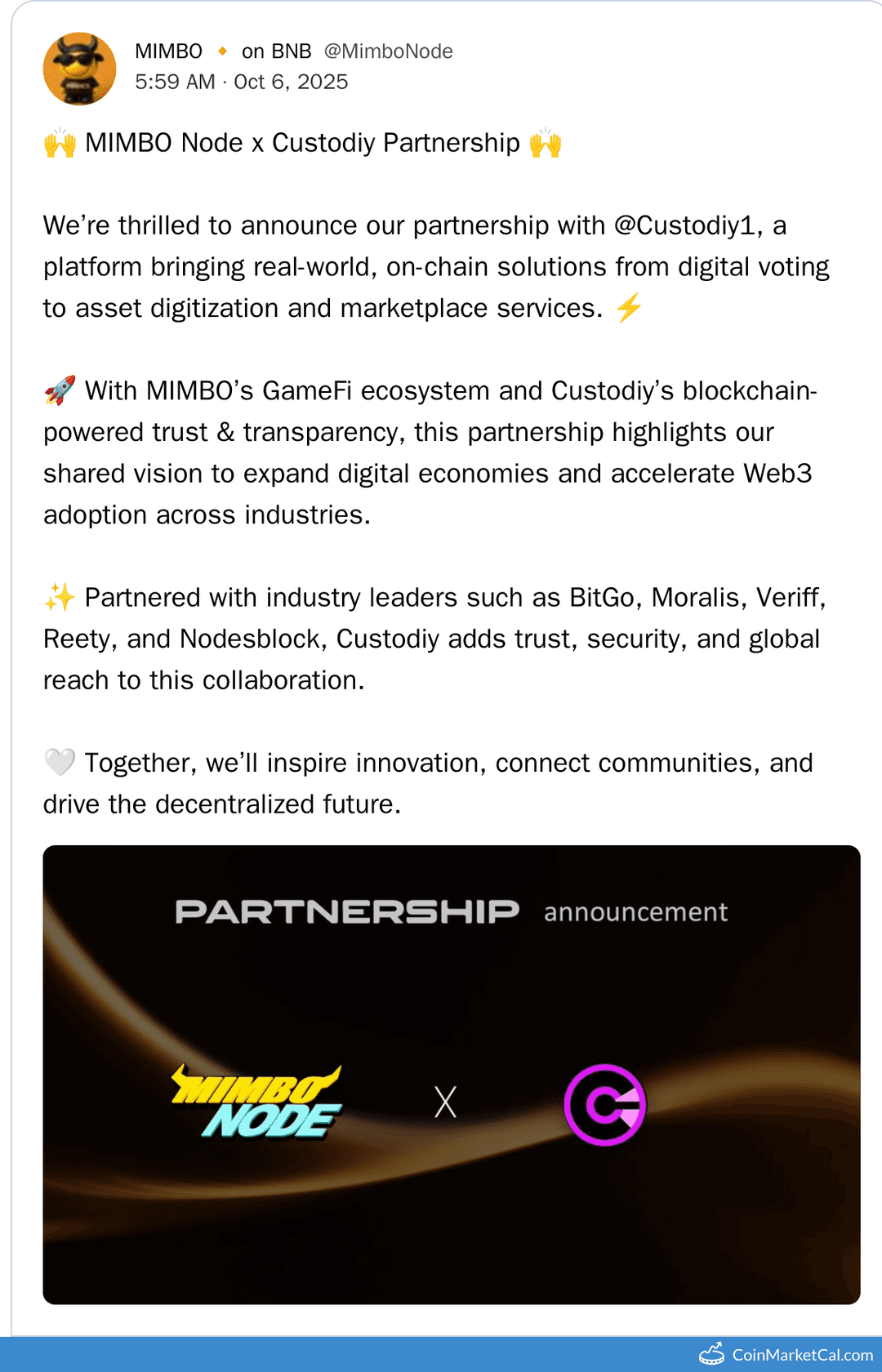 MimboGameGroup Custodiy x MIMBO Partnership