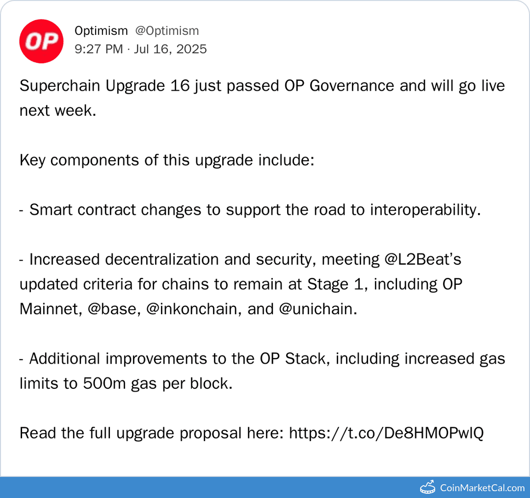 Superchain Upgrade 16