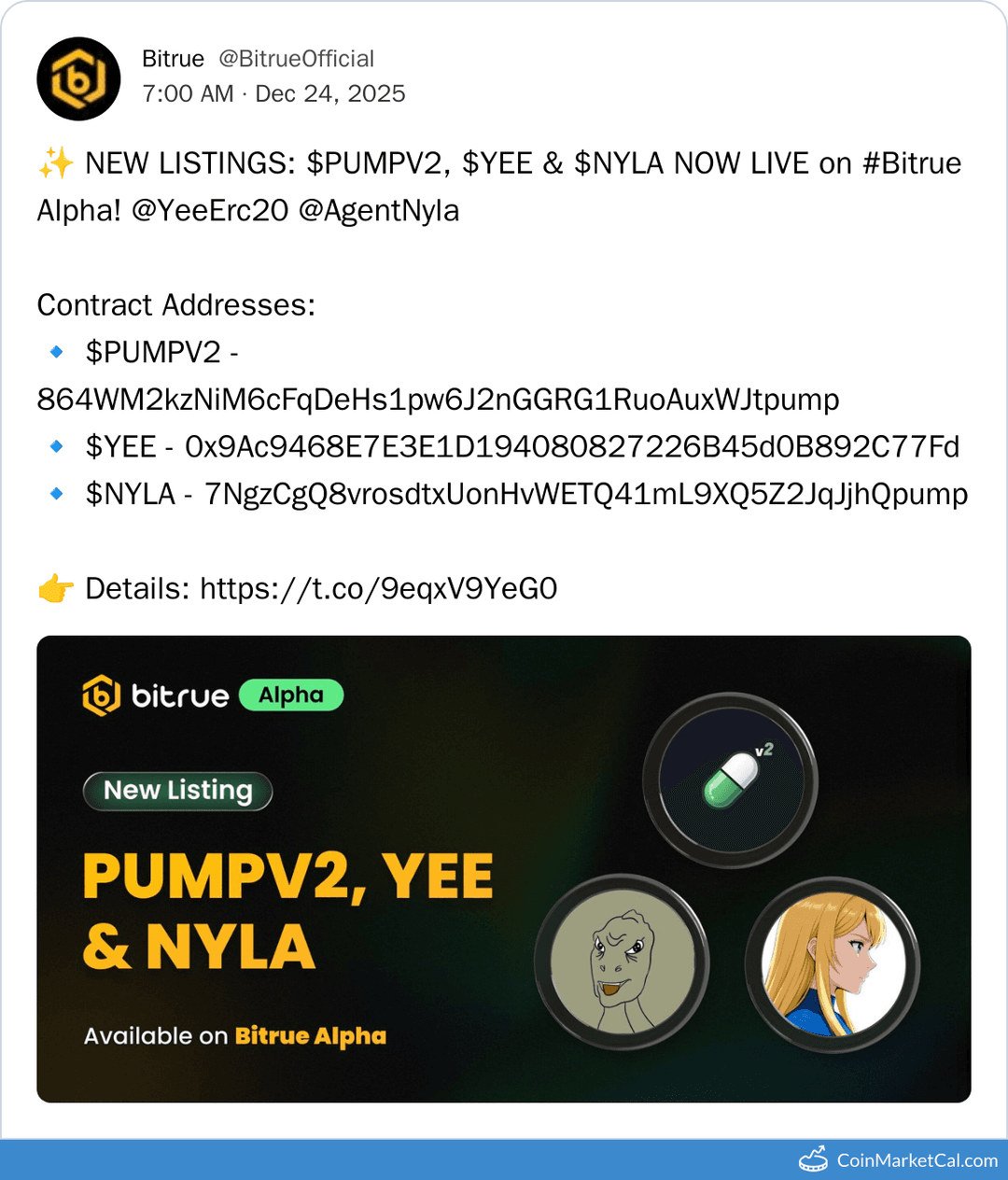 Bitrue Alpha Listing of Nyla AI