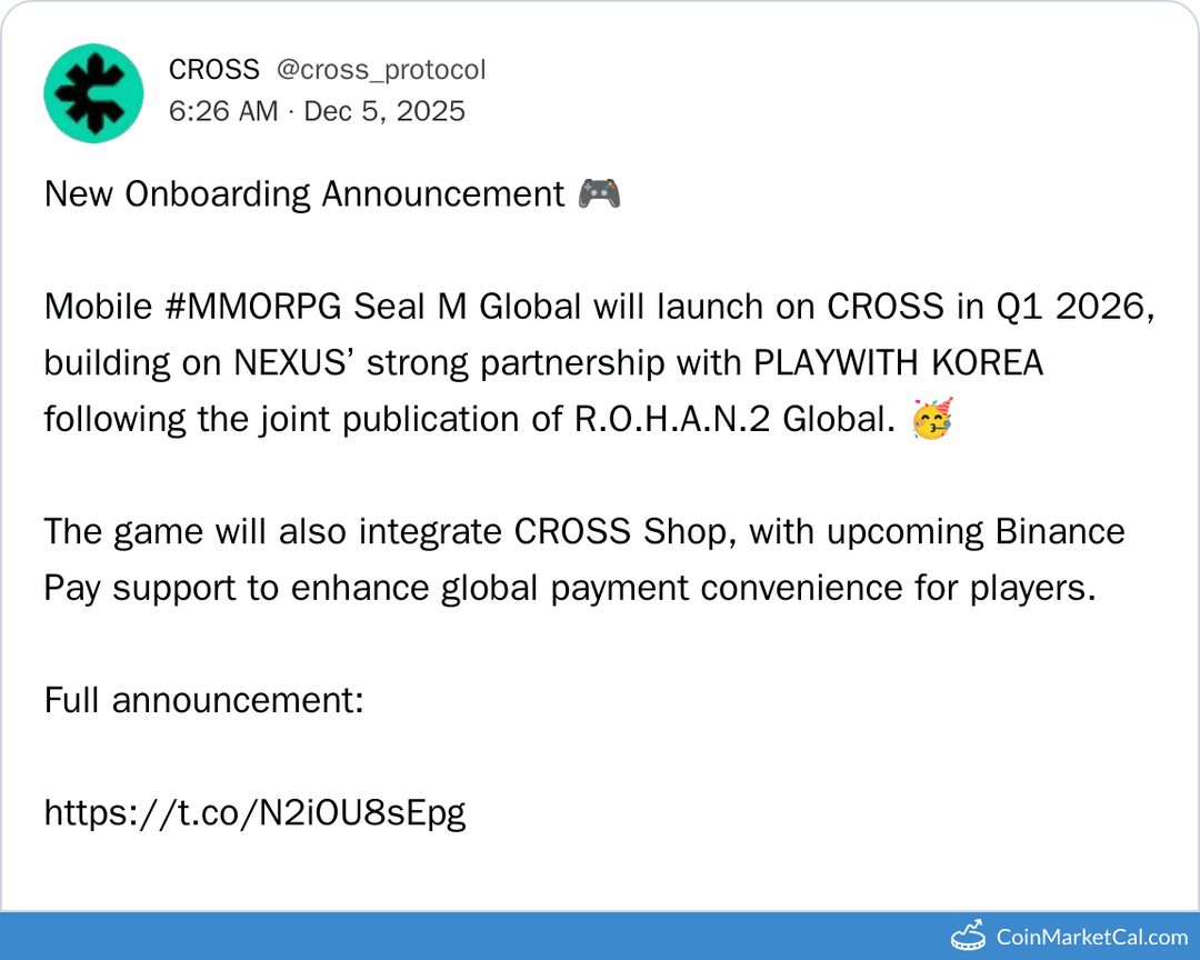 Seal M Global Launches on CROSS with Binance Pay Integration