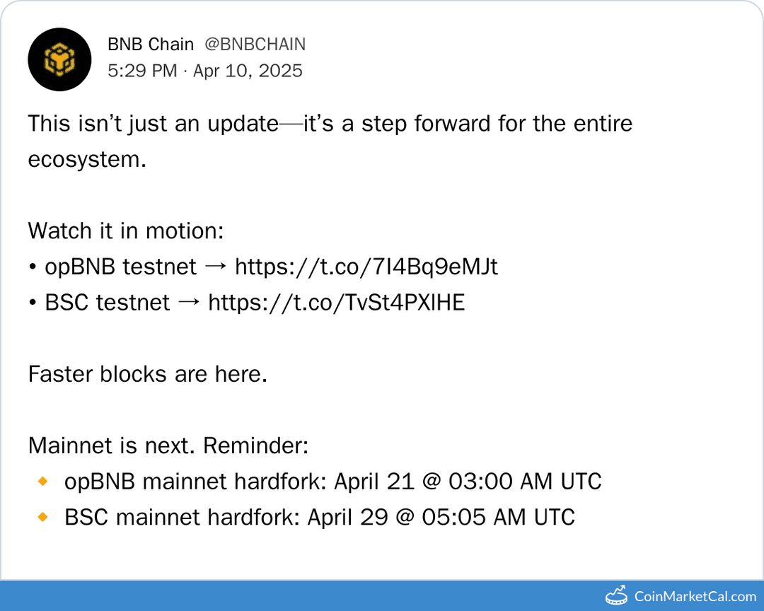 opBNB Mainnet Hardfork